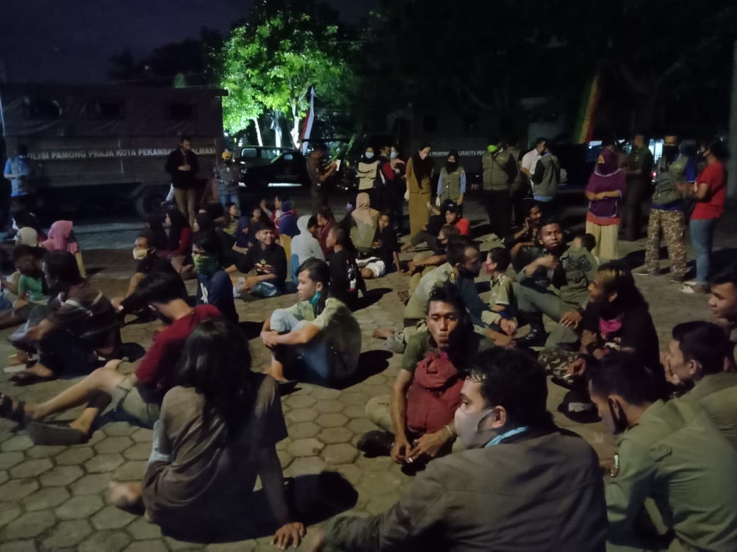  Gelar Razia, Satpol PP Pekanbaru Jaring Puluhan Gepeng dan Anak Jalanan